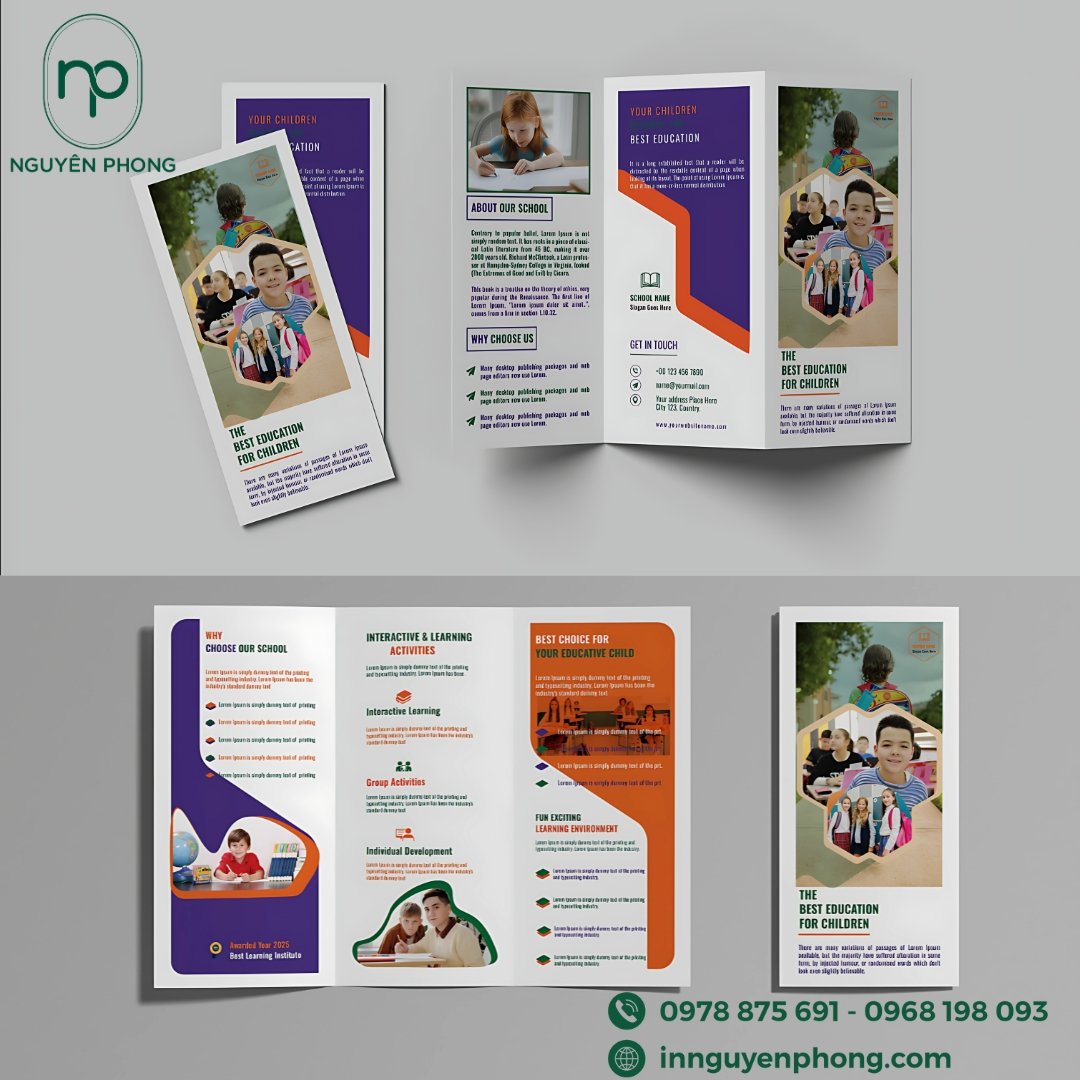 in tờ rơi tuyển sinh mầm non